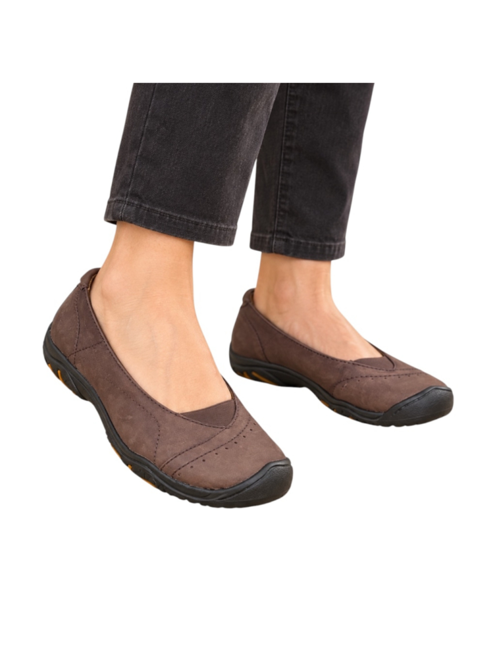 KEEN Sterling City Brown Suede Slip-On Comfort Loafers Women’s 7.5